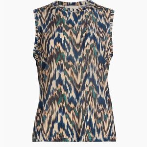 Ulla Johnson Multicolor Patterned Tank Top Ines Sleeveless XL
